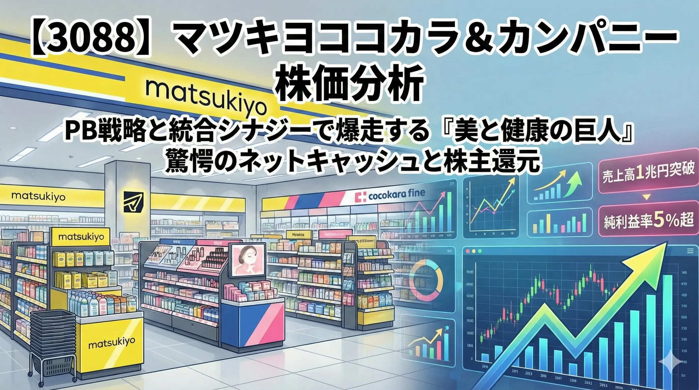 【マツキヨココカラ＆カンパニー（3088）分析】PB戦略と統合シナジーで爆走する美と健康の巨人
